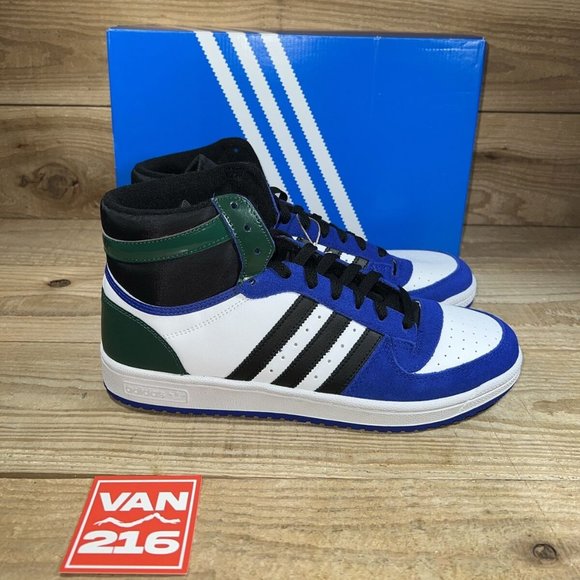 NEW: Men's Adidas Top Ten RB Basketball Shoes: Blue/Green/Black FZ6199 - Picture 3 of 8